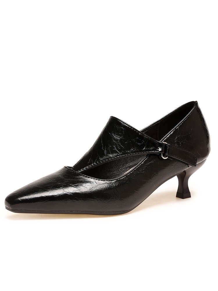Women'S Shoes Kitten Heels - Donkere retro pumps met kittenhak voor