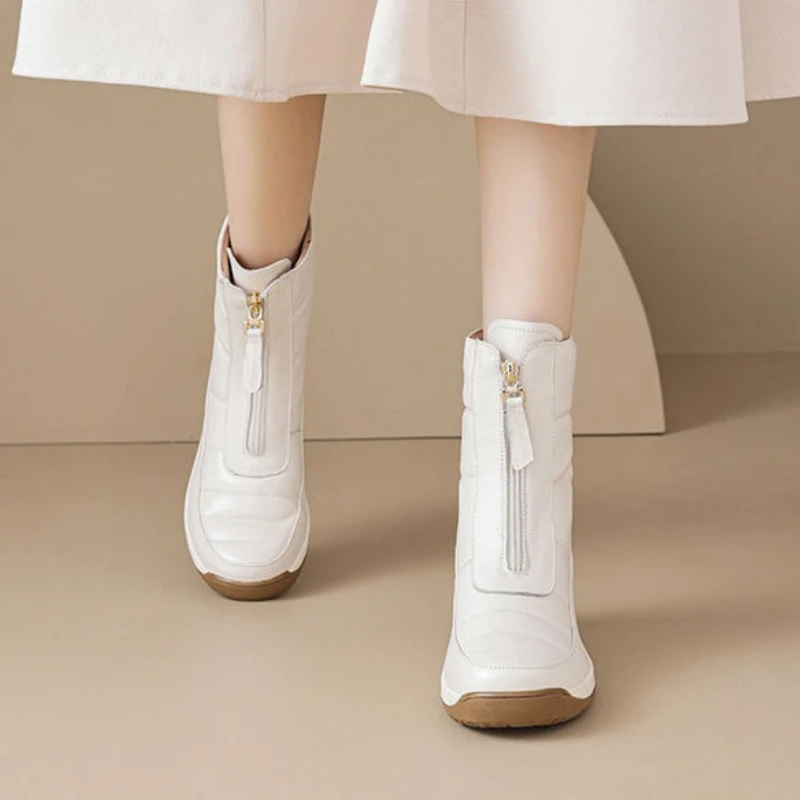 Women'S Shoes Trending 2025 - Laarsjes Ronde Neus Waterdicht Met Rits