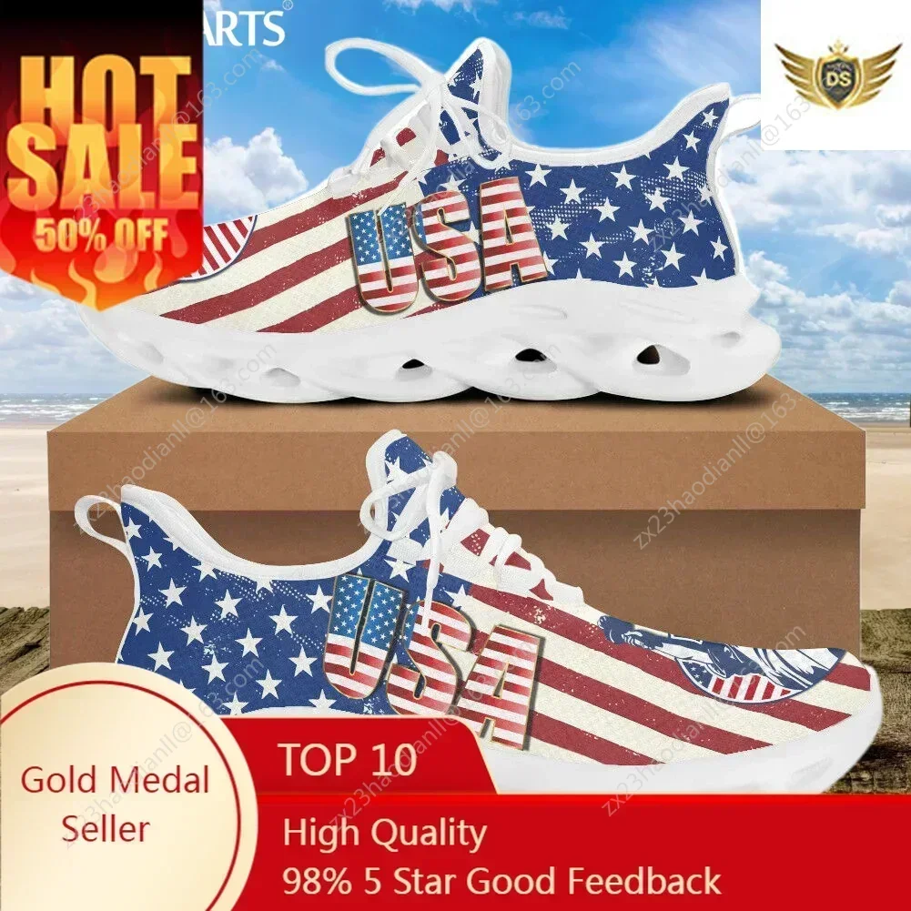 Women'S Shoes Liberty - 7.4 Amerikaanse vlag Vrijheidsbeeld print platte