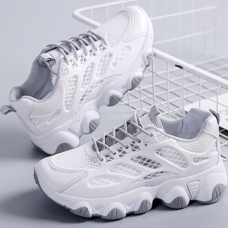 Women'S Shoes Running Sports - Ademend Mesh Chunky Sneakers Buitensporten Fitness
