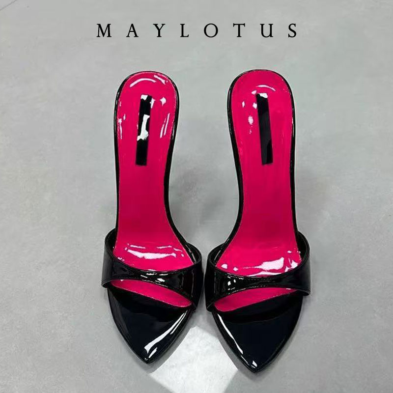 Women Shoes Ysl - Maat 35-46 Patchwork Stiletto Hak Slippers
