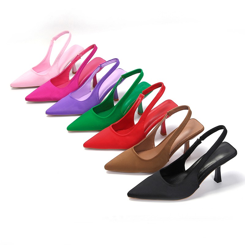 Women'S Shoes Kitten Heels - Zomer Dames Hakken Sandalen Rode Puntige