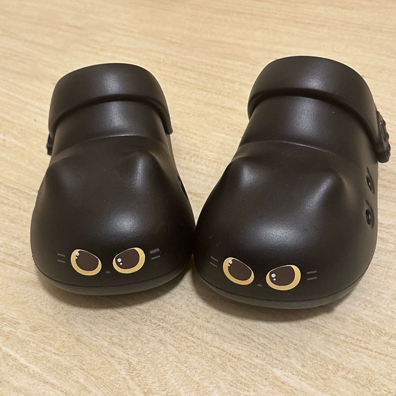 Women Shoes Mules - Nieuwe creatieve zwarte kattenpantoffels voor dames,