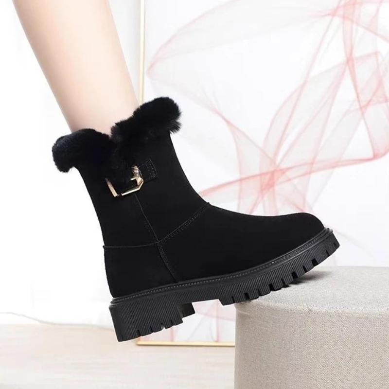 Women'S Shoes Trending 2025 - Effen kleur damesschoenen Suède zwart platform