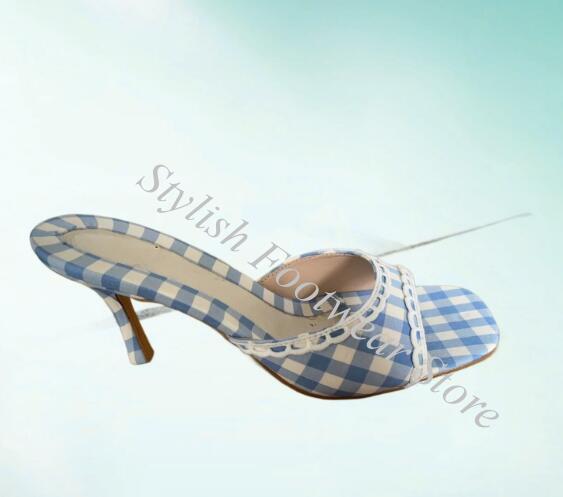 Zoete hemelsblauwe kanten slip - Women'S Shoes Kitten Heels recensie en prijs