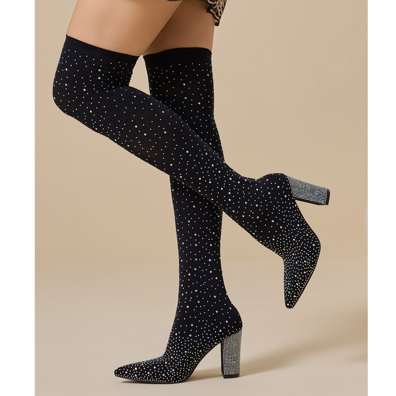 Aneikeh Crystal Overknee Sokla - Sock Boot Women recensie en prijs