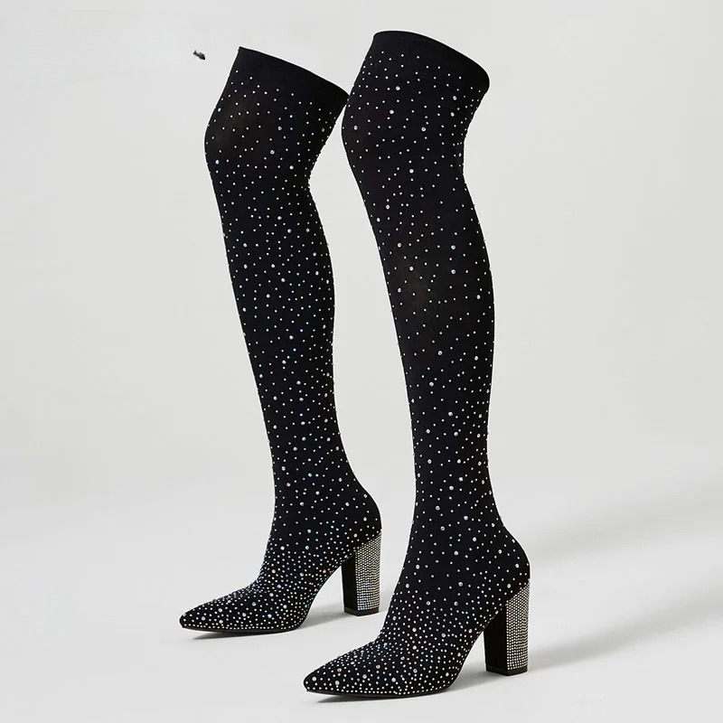 Aneikeh Crystal Overknee Sokla - Sock Boot Women recensie en prijs
