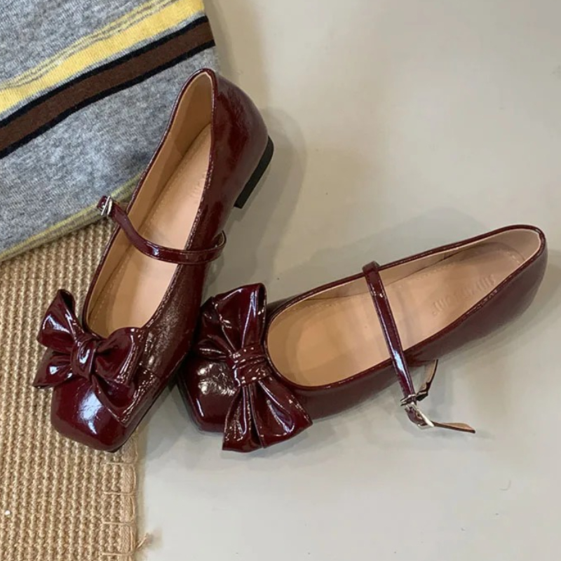 Leuke Strik Vierkante Teen Ont - Women Shoes Branded recensie en prijs