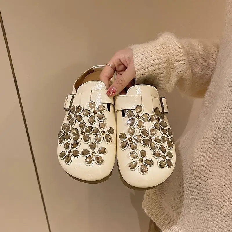 Dames Bloemen Strass Gesp Gesl - Women Shoes Mules recensie en prijs