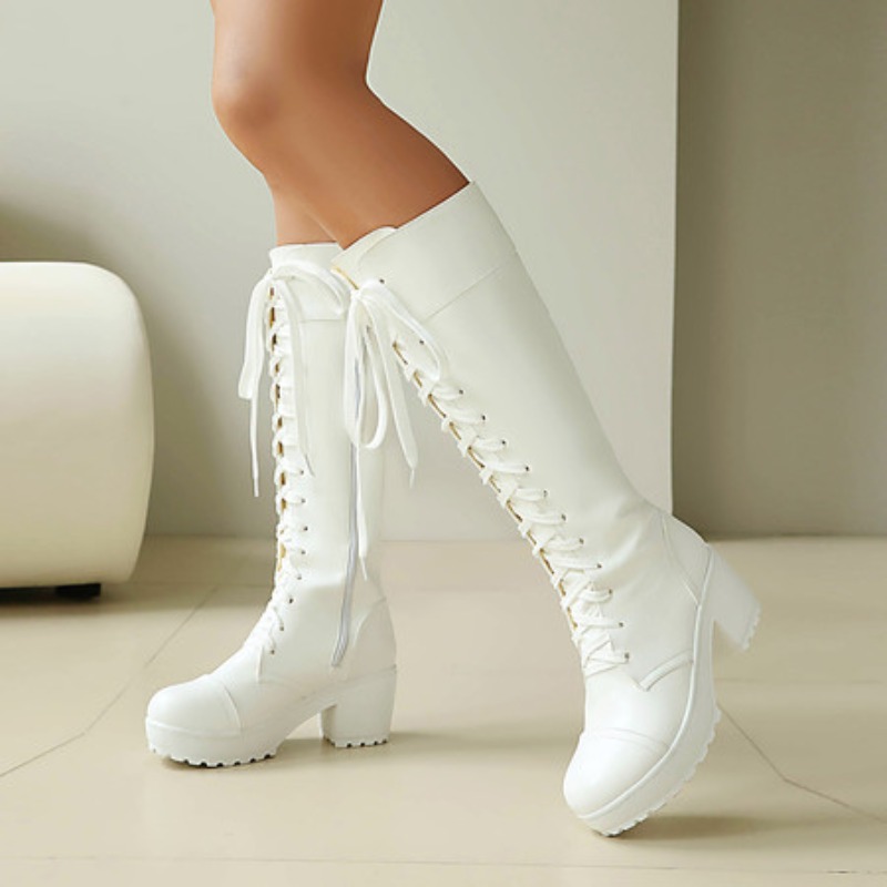 Dames kniehoge gevechtslaarzen - Zip Up Boots Short recensie en prijs